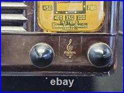 Emerson Vintage Tube Bakelite Antique Radio Television Kilocycles Meters
