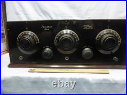 Excellent 1920s MORRADYNE FIVE- 5 Tube, 3 Dial Radio- RADIOORPHANAGE
