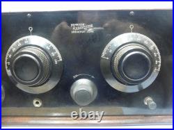 Excellent 1920s MORRADYNE FIVE- 5 Tube, 3 Dial Radio- RADIOORPHANAGE