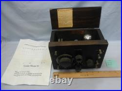Excellent, Working 1924 Crosley 50 One Tube Radio- RADIOORPHANAGE Excellent, Working 1924 Crosley 50 One Tube Radio- RADIOORPHANAGE