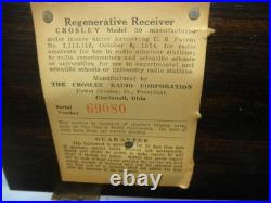 Excellent, Working 1924 Crosley 50 One Tube Radio- RADIOORPHANAGE Excellent, Working 1924 Crosley 50 One Tube Radio- RADIOORPHANAGE