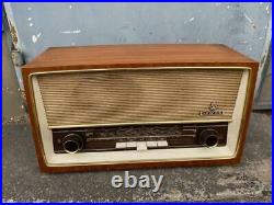 FM108 GRUNDIG 2500 wooden made table top tube radio vintage tested 1966