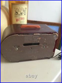 Fada Maroon/orange Vintage Catalin Radio, All Original. Nice