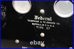 Federal Type 57 Radio (1922) VG Brass/Copper Case 4x UX201A Tubes Included Federal Type 57 Radio (1922) VG Brass/Copper Case 4x UX201A Tubes Included