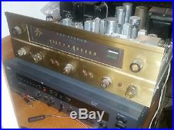 Fisher 500-B Vintage Tube Radio Receiver for repair. Has power Very Clean