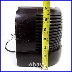 For Parts Vintage Zenith Streamline Bakelite Tube Radio Battery Power Cracked