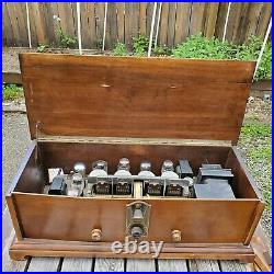 For Repair 1930's Vintage Tube Radio Philco Wood Cabinet Tabletop Craftsmanship