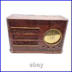 For Repair 1938 Vintage Tube Radio Crosley Super 8 Model 817 Wooden Tabletop
