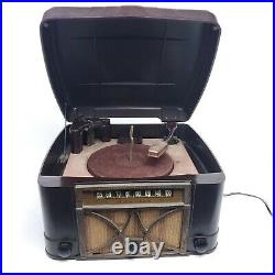 For Repair Admiral Vintage Tube Radio Bakelite Record Player Phonograph Art Deco
