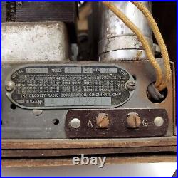 For Repair Vintage Crosley Tombstone Tube Radio 5M3 Fiver Junior Antique 1934