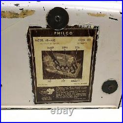 For Repair Vintage Tube Radio Philco Hippo 48-460 Ivory Bakelite Table AM 1948