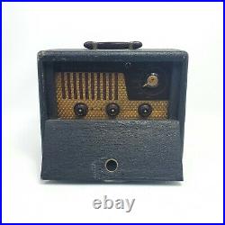 For Repair Vintage Tube Radio Stewart Warner Portable A61P3 1940's Brown AM USA