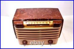 GEM MINT 1940s ORIGINAL COLOR VINTAGE OLD BENDIX SWIRLED MARBLED BAKELITE RADIO