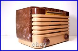 GEM MINT 1940s ORIGINAL COLOR VINTAGE OLD BENDIX SWIRLED MARBLED BAKELITE RADIO