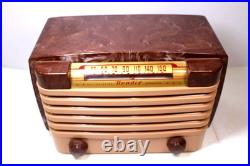 GEM MINT 1940s ORIGINAL COLOR VINTAGE OLD BENDIX SWIRLED MARBLED BAKELITE RADIO