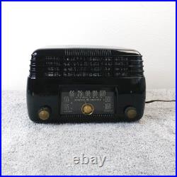 GE General Electric Tube Radio Model 200 Bakelite Black AM Vintage Working
