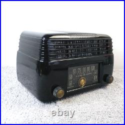 GE General Electric Tube Radio Model 200 Bakelite Black AM Vintage Working