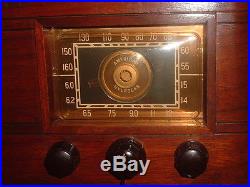 GORGEOUS VINTAGE 1940'S CROSLEY TUBE WOOD AM SW PHONOGRAPH RADIO RESTORED WORKS