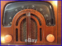 Gorgeous Zenith Consol-tone Vintage Antique Wooden Tube Radio Plays Great