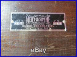 Garod Neutrodyne Raf Antique Tube Radio & Headset Vintage Electronics