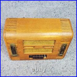General Electric GD-60 Tube Radio RARE Vintage 1938 Wood Pushbutton AM GE As-Is