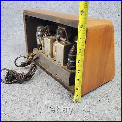 General Electric GD-60 Tube Radio RARE Vintage 1938 Wood Pushbutton AM GE As-Is