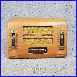 General Electric GD-60 Tube Radio Vintage Wood Pushbutton AM GE Not Working