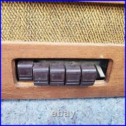 General Electric GD-60 Tube Radio Vintage Wood Pushbutton AM GE Not Working