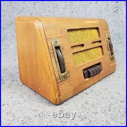General Electric GD-60 Tube Radio Vintage Wood Pushbutton AM GE Not Working