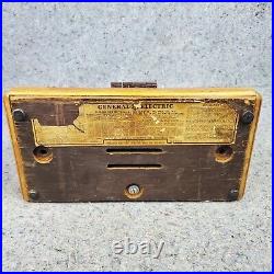 General Electric GD-60 Tube Radio Vintage Wood Pushbutton AM GE Not Working