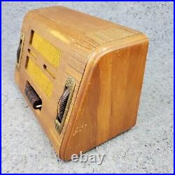 General Electric GD-60 Tube Radio Vintage Wood Pushbutton AM GE Not Working