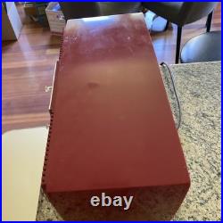General Electric Tube Radio 548PH Vintage MCM Red Burgundy GE Works