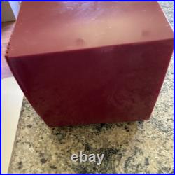 General Electric Tube Radio 548PH Vintage MCM Red Burgundy GE Works
