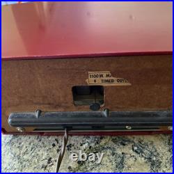 General Electric Tube Radio 548PH Vintage MCM Red Burgundy GE Works