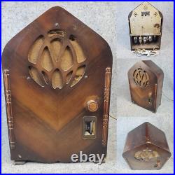 Gloritone Cathedral Tombstone Tube Radio Model 27 Screen Grid AM Vintage Gloritone Cathedral Tombstone Tube Radio Model 27 Screen Grid AM Vintage