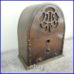 Gloritone Cathedral Tube Radio Vintage 1930's Screen Grid AM Wooden NOT Working
