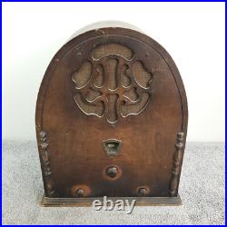 Gloritone Cathedral Tube Radio Vintage 1930's Screen Grid AM Wooden Not Working Gloritone Cathedral Tube Radio Vintage 1930's Screen Grid AM Wooden Not Working