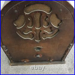 Gloritone Cathedral Tube Radio Vintage 1930's Screen Grid AM Wooden Not Working Gloritone Cathedral Tube Radio Vintage 1930's Screen Grid AM Wooden Not Working