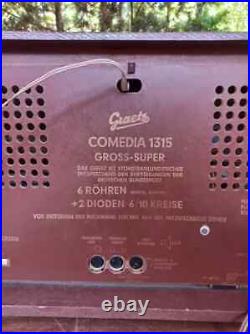 Graetz Comedia 1315 vintage German tube radio