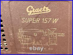Graetz Super 157w Short Wave Fm Tube Radio Vintage Tabletop 1951