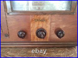 HTF Vtg Art Deco RCA 86T6 AM/MWithSW Pushbutton Radio Perfect For Restoring