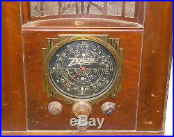 Huge Vintage Art Deco Zenith 9s30 Tombstone Tube Radio