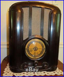 HUGE! Vintage Pilot Multi Band Bakelite Radio Machine Age Art Deco (Model 203)