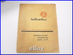 Hallicrafters HT-44 Vintage Tube Ham Radio Transmitter for Parts or Restoration