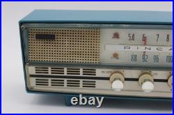 Imperial Blue Rincan KFA-W71 2-Speaker AM/FM Tube Radio Made In Japan Vintage Imperial Blue Rincan KFA-W71 2-Speaker AM/FM Tube Radio Made In Japan Vintage