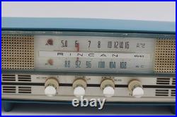 Imperial Blue Rincan KFA-W71 2-Speaker AM/FM Tube Radio Made In Japan Vintage