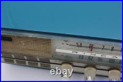 Imperial Blue Rincan KFA-W71 2-Speaker AM/FM Tube Radio Made In Japan Vintage
