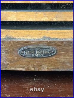 King Model 4602 Vintage Wooden Tube Radio All Original, AA5 Chassis, Untested