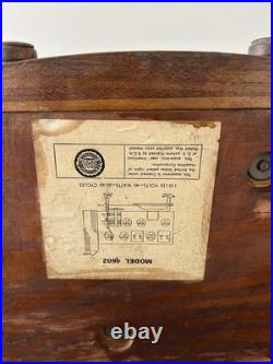 King Model 4602 Vintage Wooden Tube Radio All Original, AA5 Chassis, Untested