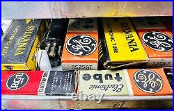 LOT OLD VTG Radio ELECTRONIC PARTS capacitors Resistors with Toolbox As-IS Tubes